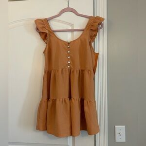 Altar’d State Orange Babydoll Romper Small